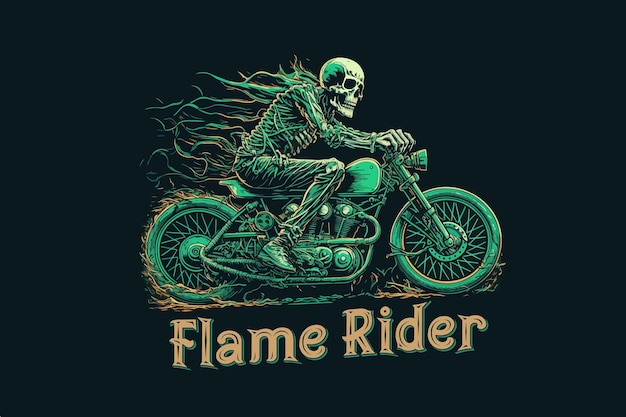 Skull Biker Vector illustration for tshirt