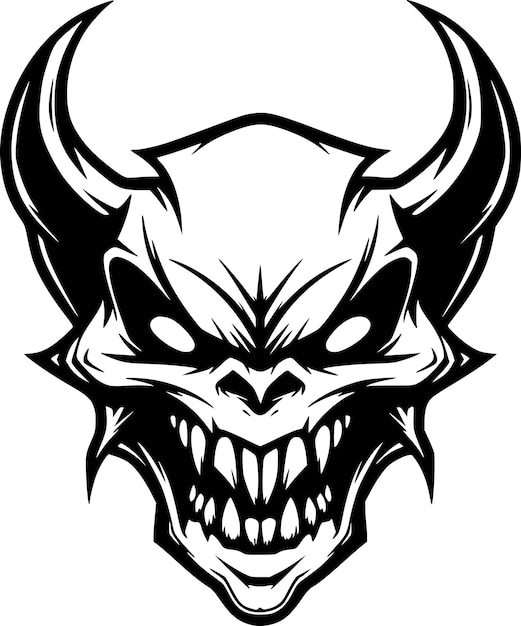 Vector skull black and white isolated icon vector illustration