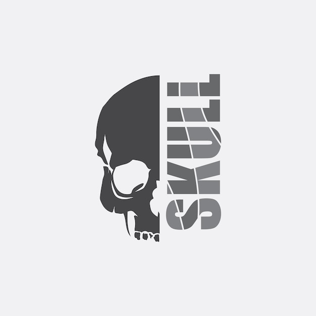 Skull and bones icon logo design vector graphic illustration symbol