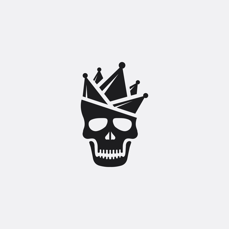 Skull and bones icon logo design vector graphic illustration symbol