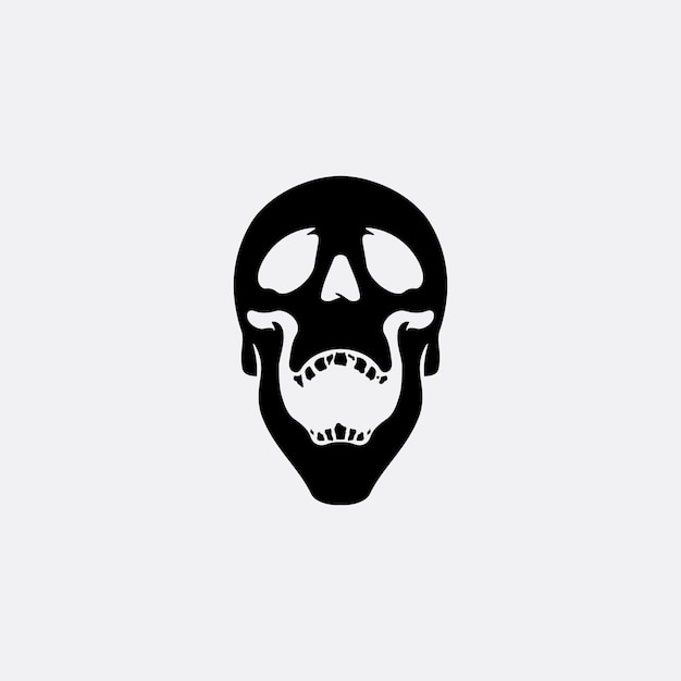 Skull and bones icon logo design vector graphic illustration symbol