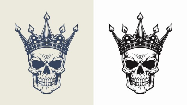 Vector skull and bones poster with skull tshirt design