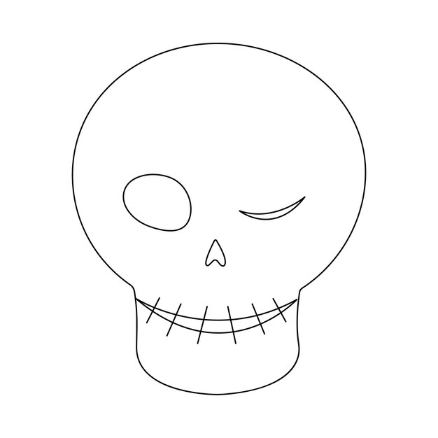 The skull. can be used as a sketch of a tattoo halloween vector. vector illustration.