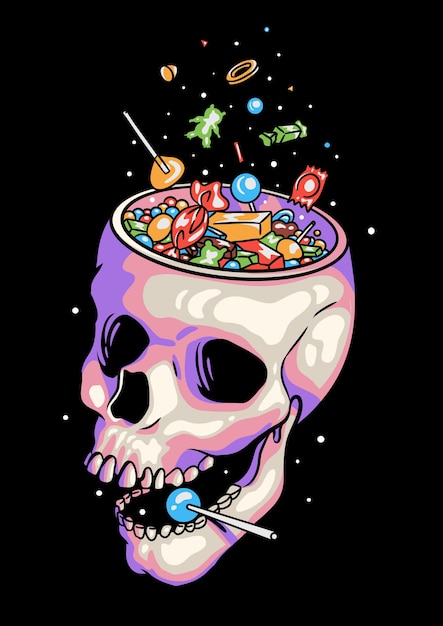 Skull Candy Halloween illustratie