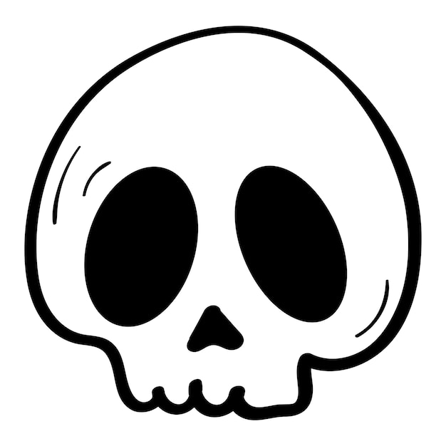 Skull cartoon illustration