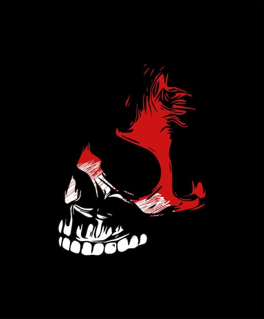 Vector skull conceptual artwork