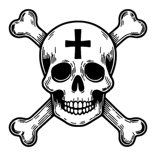 Vector skull and crossbone