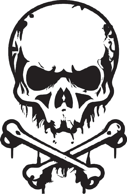 Skull and Crossbones Icon Vector Graphic