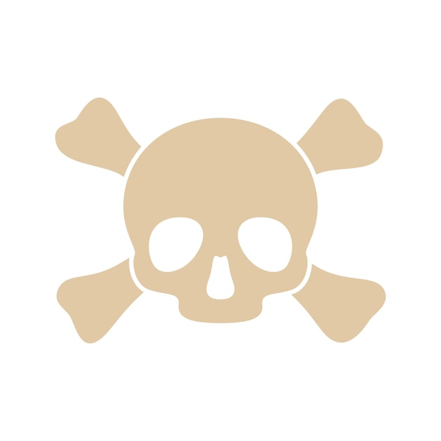 Skull and Crossbones isolated on white background