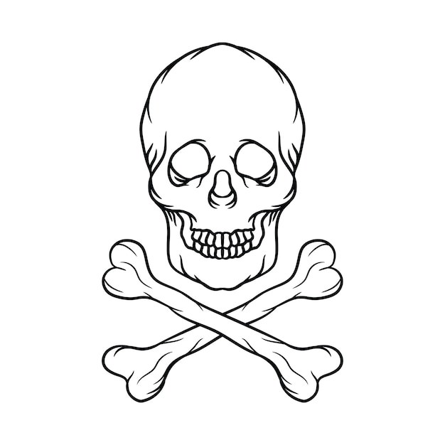 Premium Vector  Skull and crossbones vector