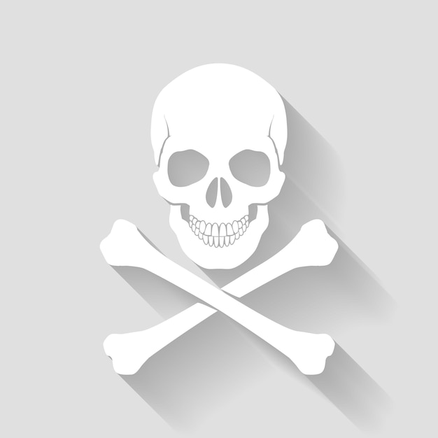 Vector skull and crossbones