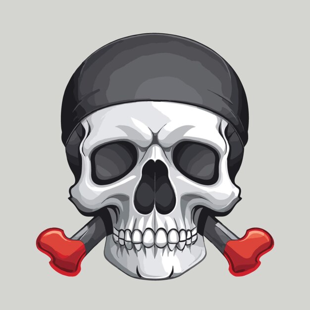 Vector skull and crossbones