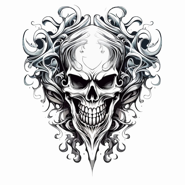 Vector skull and crossbones