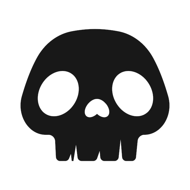 Skull danger sign vector illustration