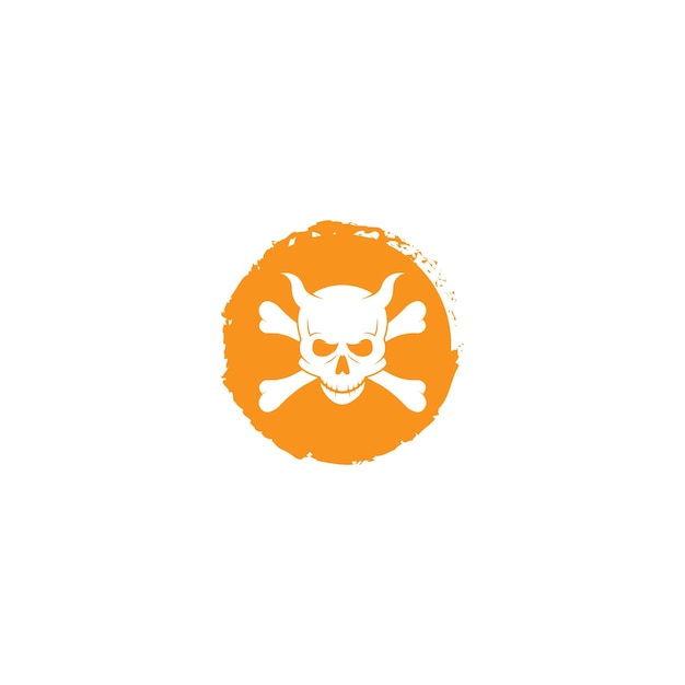 Векторная иллюстрация логотипа черепа дьявола