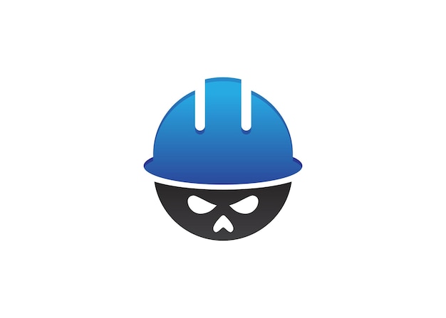 Шаблон иллюстрации логотипа Skull Engineering