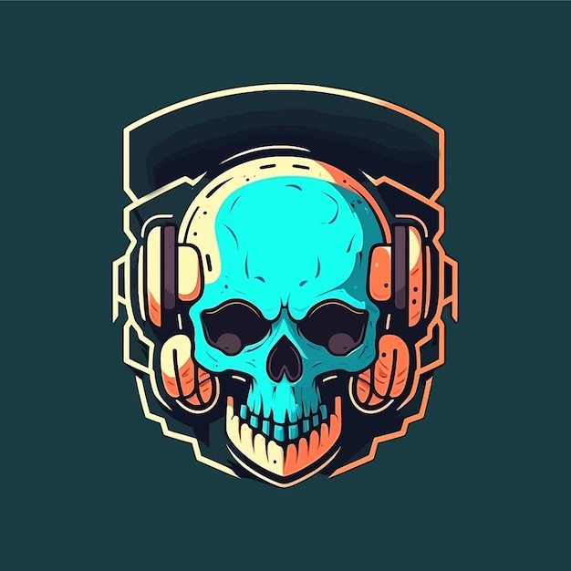 Skull esports mascot designs, gaming logo, illustration