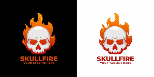 Skull fire logo