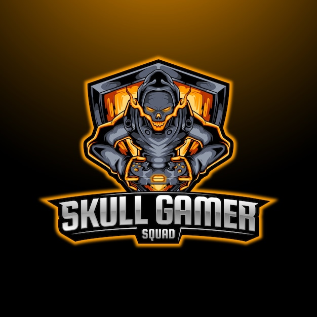 Skull fire mascot esport