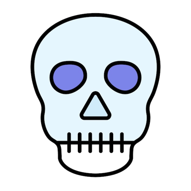 スカルフラットイラスト