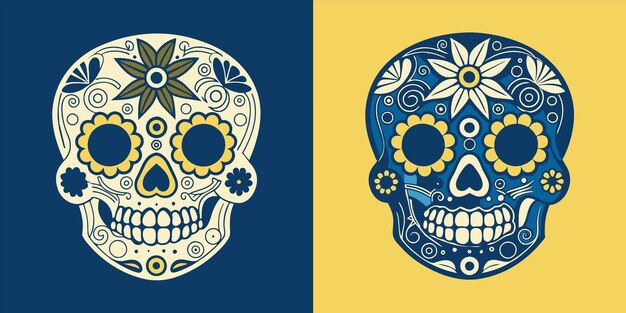 Vector a skull and flowers design for a skull