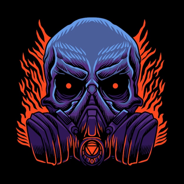 Skull Gas Mask Logo 