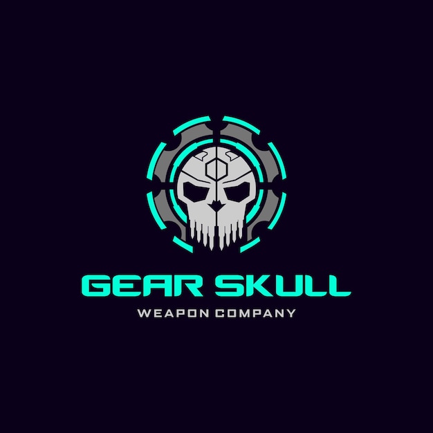 Вектор Векторный дизайн логотипа skull gear mask для дизайна логотипа талисмана в современном стиле шаблона логотипа талисмана