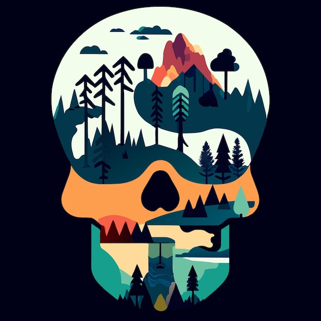 Skull Graphic Element Elevating Design Dynamics