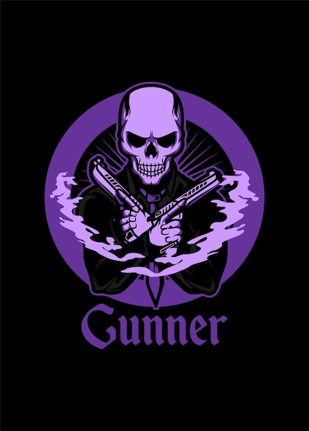 Vector skull gunner