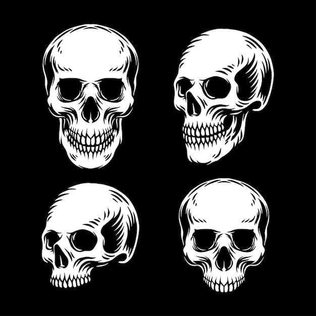 Skull gym bodybuilder illustration