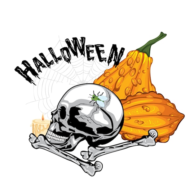 Vector skull halloween