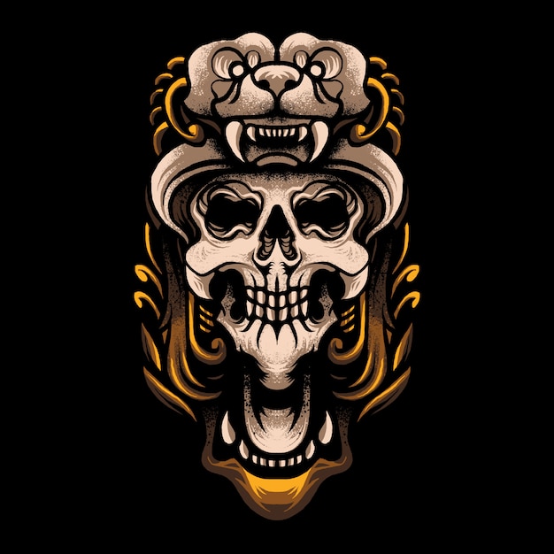 Skull head illustration