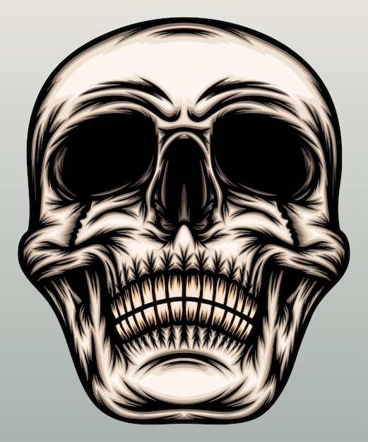 Skull head illustration. 