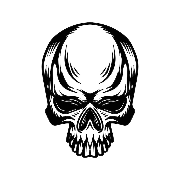 skull head logo vector