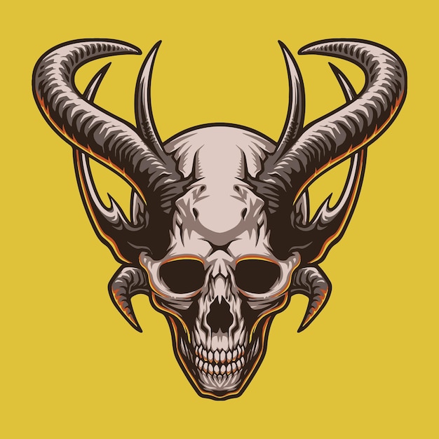 Skull Head mascot great illustration for your branding business