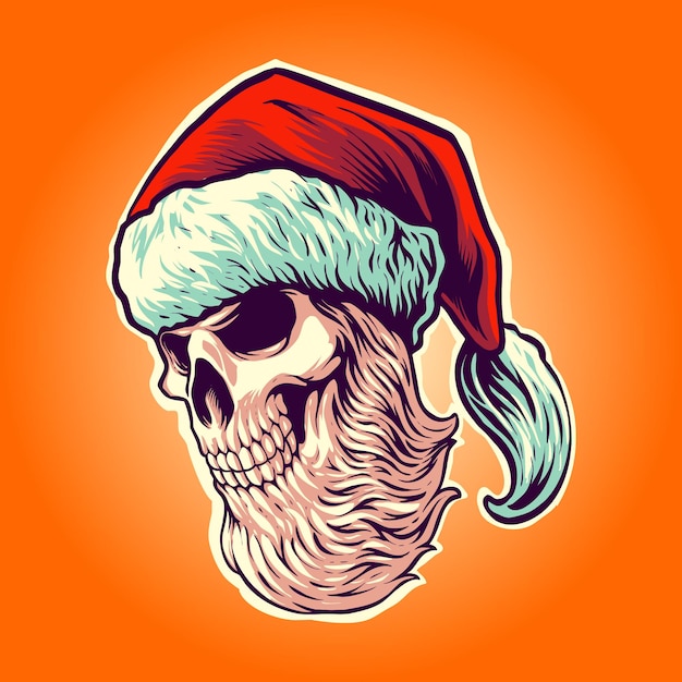 The skull head santa claus