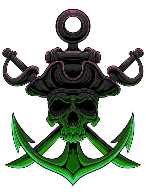Skull head vector design