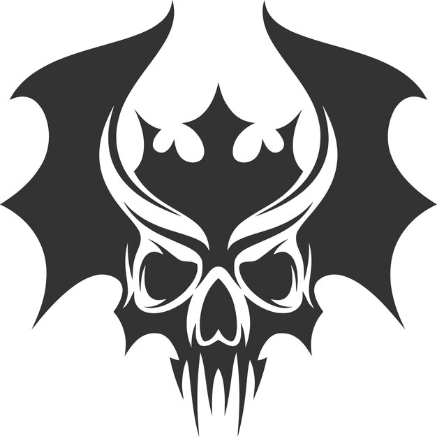 skull head vector tattoo sticker