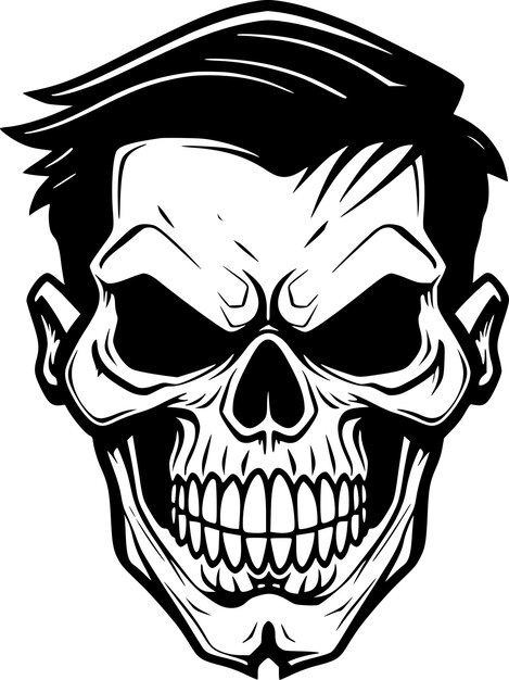 Vector skull high quality vector logo vector illustration ideal for tshirt graphic