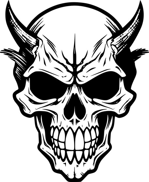 Vector skull high quality vector logo vector illustration ideal for tshirt graphic