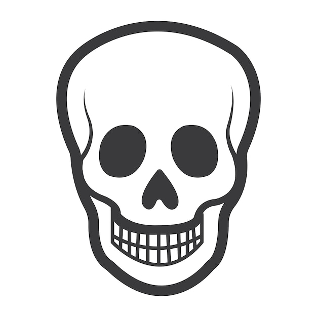 Skull icon logo vector design template