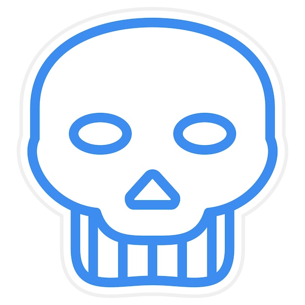 Vector skull icon style