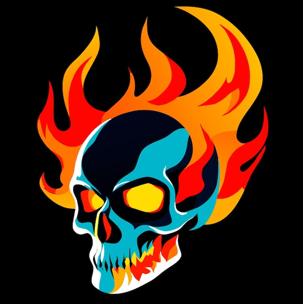 Vector skull illustration crafting graphic design legends