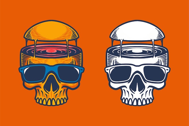 Vector skull illustration new file 102