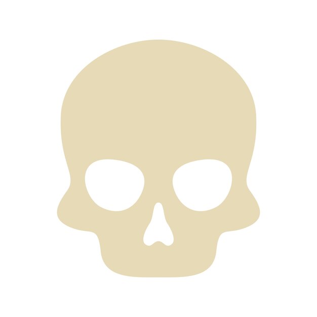 Skull isolated on white background