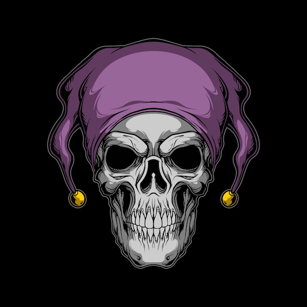 skull jester illustration