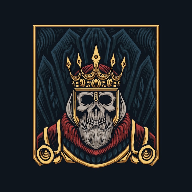 Skull king illustratie