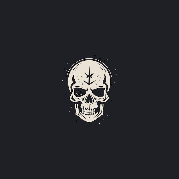 Vector skull logo design vector illustration