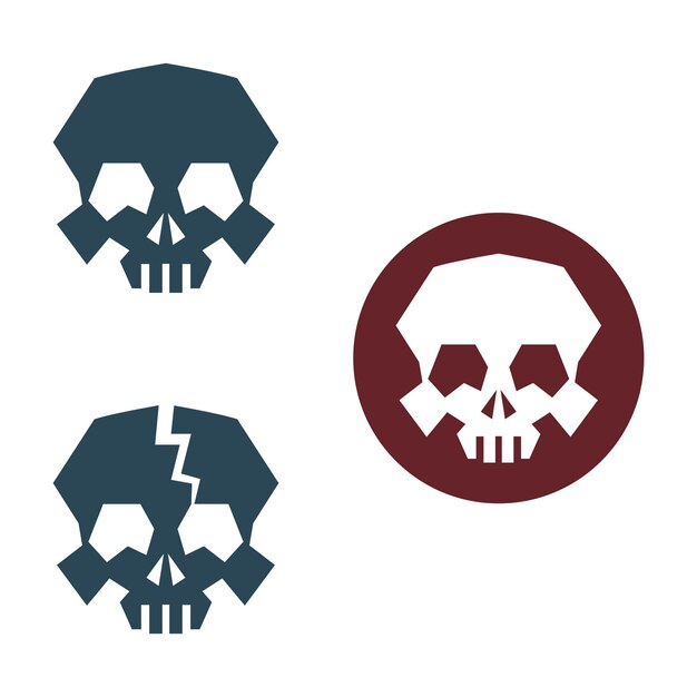 Skull logo icon design vector