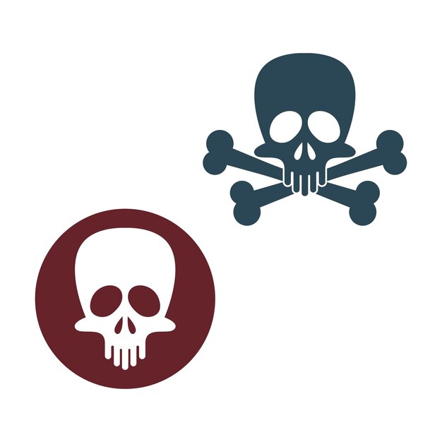 Skull logo icon design vector